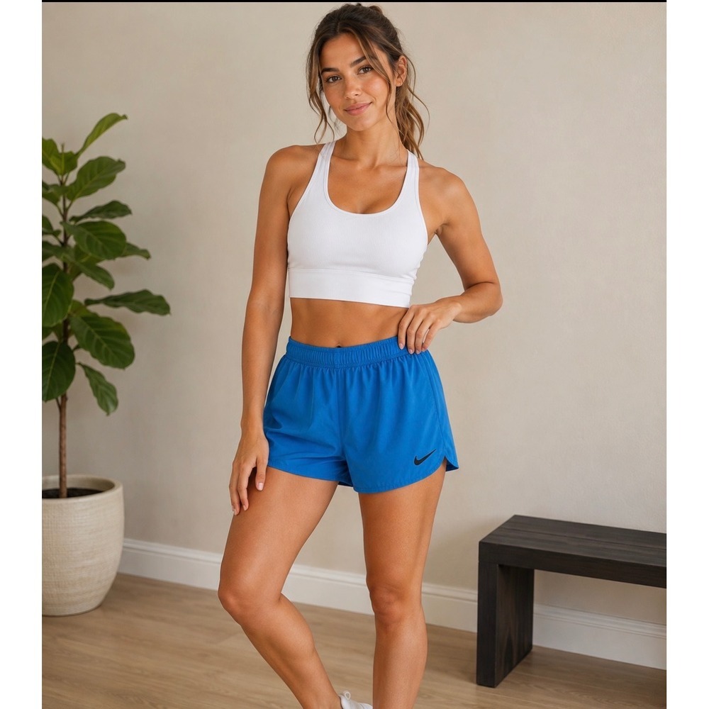 Nike Dri-FIT Blue Running Shorts Womens Large Athletic Training
